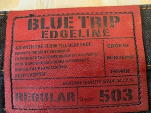 EDWIN REGULAR （EG503）BLUE TRIP EDGELINE　サイズ：W36