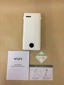 GE220「VRURC モバイルバッテリー 大容量 10000mAh プラグ・USBケーブル一体型 急速充電 iPhone Android対応」【中古品】
