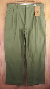 MYP17701 ANDFAMILYS アンドファミリー 2TACK TROUSERS 2タック トラウザーパンツ PT-2205697 カーキ W36 未使用