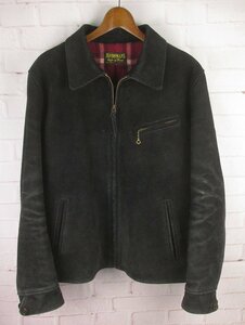 FJ23076 MUSHMANS マッシュマンズ Y'2 LEATHER Y'2レザー COW SUEDE SPORTS JACKET カウスエード スポーツジャケット 40 ブラック