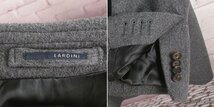 FJ23379 LARDINI ラルディーニ ウール メルトン チェスターコート ブートニエールあり 44 7REG 美品 グレー_画像10