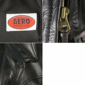 MFJ23418 AERO LEATHER エアロレザー Hercules ヘラクレス ホースハイド ハーフコート レザージャケット 40 ブラックの画像10