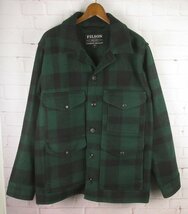 FJ23388 FILSON フィルソン シングルマッキーノ クルーザージャケット USA製 M グリーン×ブラック_画像1