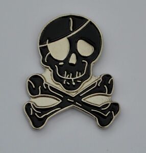 ★送料無料★Skull and Crossbones スカル クロスボーン エナメル ピン バッジ バッチ