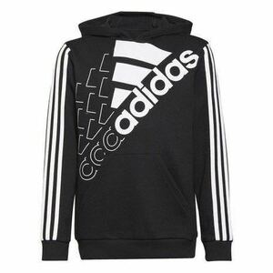 新品★adidas・アディダス★160★ビッグロゴが大人気!!長袖パーカー★ブラック・黒★スウェット★即決