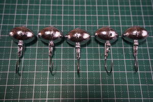 １円〜スタート FOOTBALL JIG HEAD ３/４oz × 5set #１ フットボールジグヘッド ラバージグやジグヘッドリグとして MEGABASS DEPS