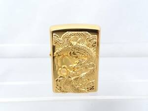 【美品】ZIPPO ジッポー 1998年製 龍 ヴィンテージ オイルライター/般若心経彫り/シリアルナンバー入/トーン/ドラゴンメタル/04KO120302