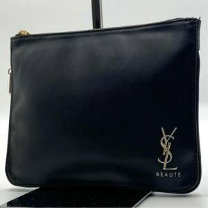 YVES SAINT LAURENT YSL イヴサンローラン セカンドバッグ クラッチバッグ ロゴ レザー 本革 メンズ ゴールド金具