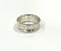 TIFFANY&Co.　ティファニー　1837　ナローリング　シルバー 925　約 10号　指輪　_画像1