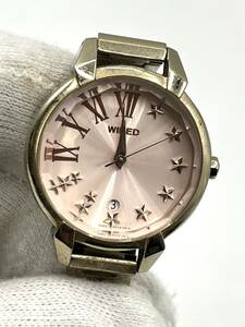 [ разряженная батарея ]SEIKO WIRED Seiko Wired 7N82-0GL0 Star розовый циферблат кварц женские наручные часы кейс :2.4