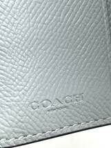 【新品同様】COACH　コーチ　6連キーケース　レザー　ライトブルー　W11　H6_画像10