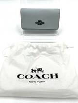 【新品同様】COACH　コーチ　6連キーケース　レザー　ライトブルー　W11　H6_画像1