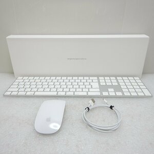 【中古美品】★送料無料★ iMac付属品 Apple Magic Keyboard テンキー有日本語マジックキーボード A1843 マジックマウス2 A1657 セット 003