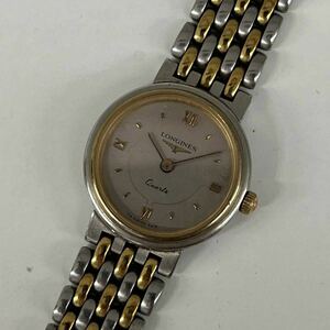 U1254/【中古品】LONGINES ロンジン 腕時計 クオーツ 153 3415 レディース 時計 コンビ スイス グレー文字盤