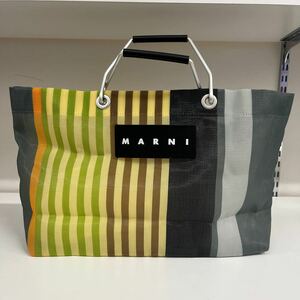 S12/【個人保管品】マルニ MARNI ストライプ トートバッグ