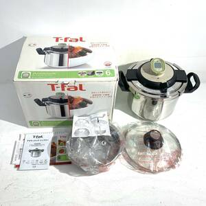 【中古品/100】T-fal ティファール 圧力鍋 アクティクック シンプリー タイマー付き IH対応 6L P4330775