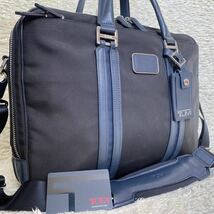 1円〜 正規品 日本限定 美品 TUMI トゥミ メンズ ビジネスバッグ ジャーヴィス ブリーフケース バリスティックナイロン 黒 ネイビー A4 PC_画像1