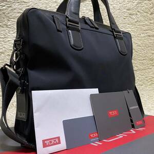 1円〜 正規品 未使用級 TUMI トゥミ メンズ ビジネスバッグ ブラッドフォード ブリーフケース 2WAY ナイロン レザー 黒 ギャランティカード