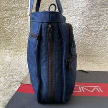 1円〜 極美品 日本限定 TUMI トゥミ シップスコラボ メンズ ビジネス トートバッグ ブリーフケース バリスティックナイロン ネイビー A4_画像3