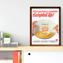 キャンベル スープ UP 広告 ポスター 1960年代 アメリカ ヴィンテージ 【額付】_画像2