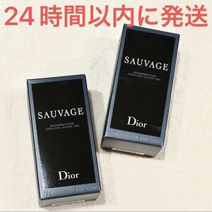  new goods unused *Dior SAUVAGEsova-ju puff .-m body stick 2 piece set * limitation rare men's man 