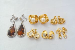 B121 NINA RICCI/SWAROVSKI他 ブランド イヤリング 6点セット ヴィンテージ アクセサリー 両耳揃い 大量 まとめて おまとめ まとめ売り