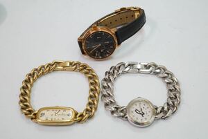 F281 agnes b./アニエスベー クロノグラフ含む 腕時計 3点 ブランド アクセサリー レディース 大量 まとめて おまとめ まとめ売り 不動品