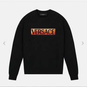 VERSACE brand with logo sweater black 48