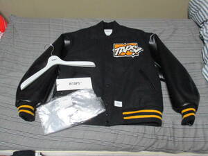 【新品未使用・送料800円】WTAPS 2022_SNEAK COLLECTION New Year's Limited Varsity Jacket Wool.Melton.Toon BLACK L 03 ダブルタップス