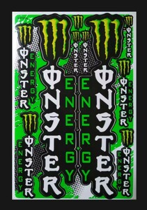 防水ステッカー / モンスターエナジー / バイク / BMX /ボード　/　ストリート MONSTER ENERGY / デカール サイズ 17.5 x 26.5 cm.