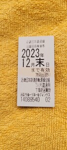 株主優待乗車券　 近畿日本鉄道　 【送料無料】