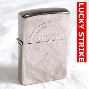 【在庫整理/同梱不可/発送のみ/送料無料】zippo LUCKY STRIKE ロゴ 1998年製 ジッポー ラッキーストライク ライター