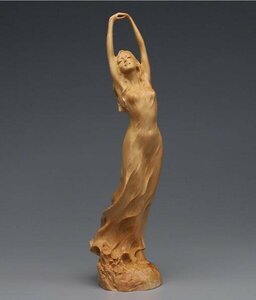 綺麗★木彫 置物 裸女像 美人像 女性像 彫刻工芸品★高さ23cm