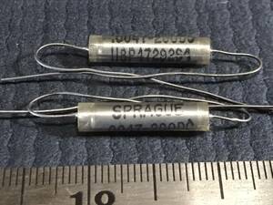 SPRAGUE ''118P'' ハーメチックシールド メタライズド ペーパー & フィルムコンデンサ 0.0047uF ×２個