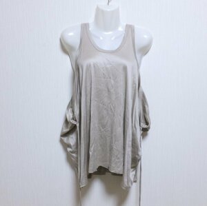 T378　boutique W　ベージュ　ノースリーブ　カットソー　チュニック　F【メ便】