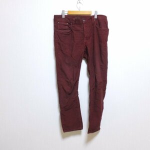 ★131　Nudie Jeans　ヌーディージーンズ　ワインレッド　コーデュロイ　パンツ　34