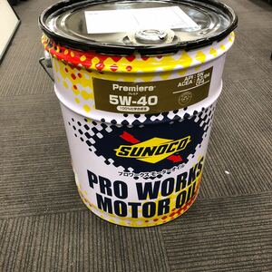 【未開封品】12-20 SUNOCO スノコ 日本サン石油 プロワークス モーターオイル プレミア 5W-40 エンジンオイル 20L缶