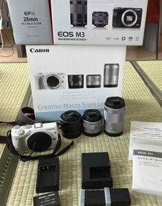 中古　Canon EOS M3 Triple lens kit トリプルレンズ