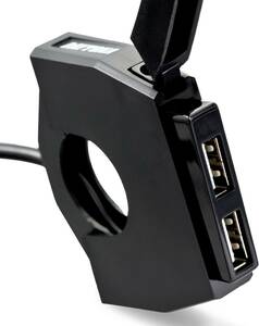 単品 USB 2ポート デイトナ(Daytona) バイク用 USB電源 合計5V/4.8A ブレーキスイッチ接続 メインキー連動