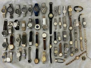 1円~TISSOT イヴサンローラン LANCEL GUESS バーバリーズ RADO KENZO COGU etc ブランド時計 58本セット 現状品