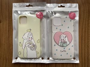 新品 Caho iPhoneXR iPhone11 スマホケース2点セット イラストレーター かわいい