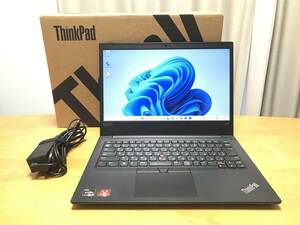 【爆速ノートPC】Lenovo Thinkpad E495 RYZEN5 3500U 16GB 新品SSD512GB office Windows11home Bluetooth