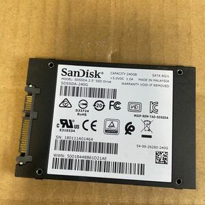 使用時間8049H/中古SanDisk　240GB SSD SDSSDA-240G　Serial ATA 6Gb/s