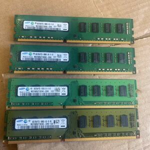 SAMSUNG 4GB 2Rx8 PC3-10600U 4枚セット