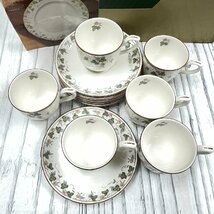 m002 B3(100) Noritake ノリタケ 8765 VINY SONG ヴァイニーソング カップ&ソーサー 6客 C&S 葡萄 花柄 CRAFTONE クラフトーン 貝印 茶器_画像5