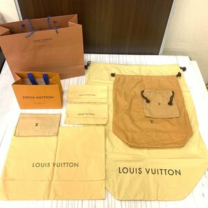 s001 E2 保管品 ルイヴィトン LOUIS VUITTON ショッパー 紙袋 ショップ袋 保存布袋 9点まとめて サイズ色々 特大 色あせなどあり 中古