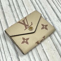 m002 H3 ( 1円～ ルイヴィトン LOUIS VUITTON 3つ折り財布 M80086 ポルトフォイユヴィクトリーヌ モノグラム・アンプラント レザー_画像1