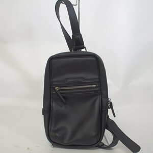 f002 BAG TAKEO KIKUCHI タケオキクチ ワンショルダー ボディバッグ ショルダーバッグ ブラック 美品