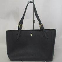 f002 BAG TORY BURCH トリーバーチ エマーソン トートバッグ ブラック ミディアムトート レディースバッグ_画像1