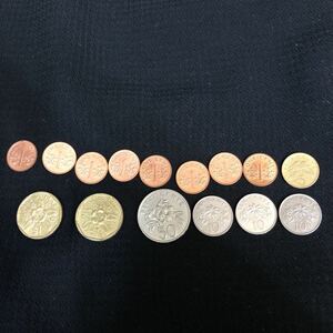シンガポール　硬貨 1ドル　50セント　10セント　5セント　1セント　セット　送料無料